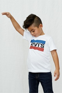 Детская спортивная футболка с логотипом Levi&apos;s, белый Levis