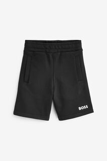 Трикотажные шорты с логотипом BOSS, черный