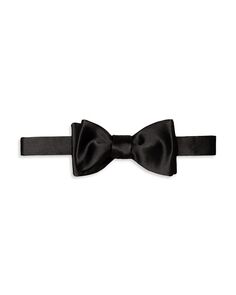 Черный тонкий шелковый галстук-бабочка с самостоятельной завязкой Eton