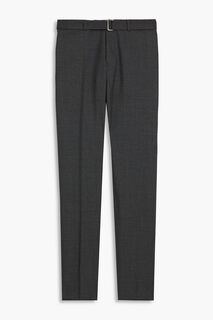 Шерстяные костюмные брюки Paul с поясом OFFICINE GÉNÉRALE, серый
