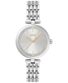 Женские кварцевые часы Essena серебристого цвета из нержавеющей стали, 32 мм BOSS