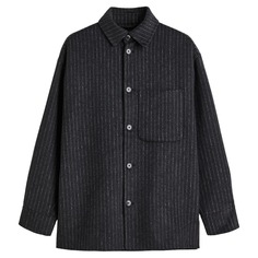 Жакет H&amp;M Pinstriped Wool-blend, темно-серый H&M