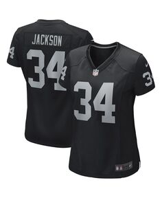 Женская футболка bo jackson black las vegas raiders game для пенсионеров Nike, черный