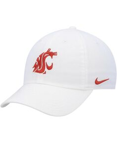 Мужская белая регулируемая шапка с логотипом Washington State Cougars Heritage86 Nike