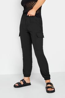 Креповые брюки PixieGirl с практичными манжетами из коллекции Petite PixieGirl Petite, черный