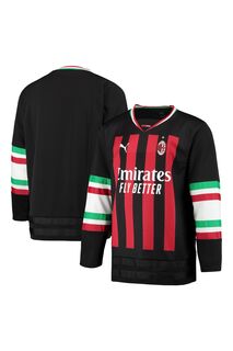 Зимняя футболка AC Milan объемного кроя Puma, черный