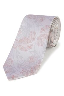 Розовый и серебряный шелковый нагрудный платок и галстук с цветочным узором Skopes, розовый