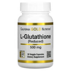 L-глутатион (восстановленный) California Gold Nutrition, 500 мг, 30 растительных капсул