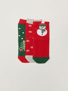 Набор из 3 носков для мальчика с рождественской тематикой LCW Baby