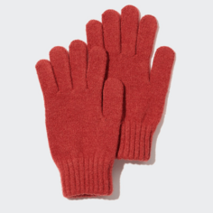 Перчатки Uniqlo Kids Heattech Knitted Thermal, оранжевый