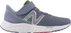 Кроссовки New Balance Fresh Foam Arishi v4 Bungee Lace Little Kid &apos;Arctic Grey Pixel Green&apos;, серый