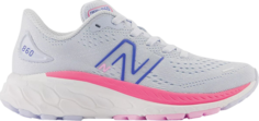 Кроссовки New Balance Fresh Foam X 860v13 Little Kid Wide &apos;Moon Dust Neon Pink&apos;, серый