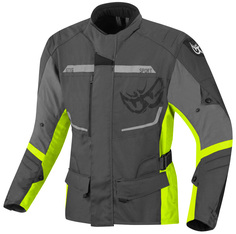 Мотоциклетная текстильная куртка Berik Tourer водонепроницаемая, серый/желтый