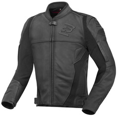 Мотоциклетная кожаная куртка Bogotto Black-X с логотипом, черный