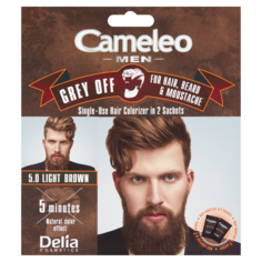 Delia Cameleo Men краситель в пакетиках для волос, бороды и усов 5.0 русый, 1 упаковка