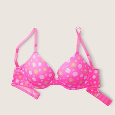 Бюстгальтер на косточках Victoria&apos;s Secret Pink Wear Everywhere Push-up, ярко-розовый