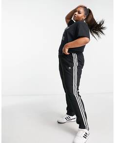 Черные узкие джоггеры adidas Originals Plus adicolor