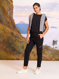 Женские спортивные штаны на открытом воздухе с эластичной талией и карманом с принтом LCW OUTDOOR