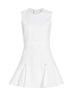 Джинсовое мини-платье с оборками 7 For All Mankind, белый