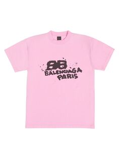 Футболка с иконой BB, нарисованная вручную Balenciaga, розовый