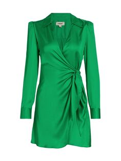 Мини-платье Amani с запахом L&apos;AGENCE, зеленый L'agence