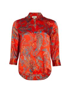 блузка Dani с принтом L&apos;AGENCE, красный L'agence