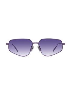 Солнцезащитные очки GV Speed 57MM с геометрическим рисунком Givenchy, фиолетовый