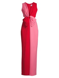 Платье макси с вырезом и бантом One33 Social, розовый