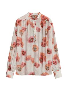 Рубашка Carla с цветочным принтом rag &amp; bone, слоновая кость