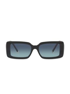 Прямоугольные солнцезащитные очки 62 мм Tiffany &amp; Co., черный