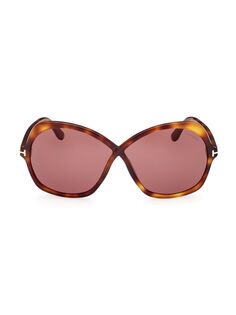 Солнцезащитные очки-бабочки Rosemin 64MM Tom Ford, фиолетовый
