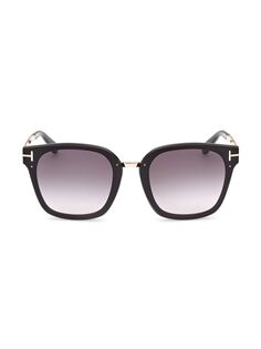 Квадратные солнцезащитные очки Philippa 68 мм Tom Ford, черный