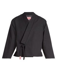 Куртка-кимоно из хлопка и парусины KENZO, черный