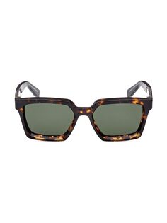 Квадратные солнцезащитные очки 54 мм ZEGNA, зеленый