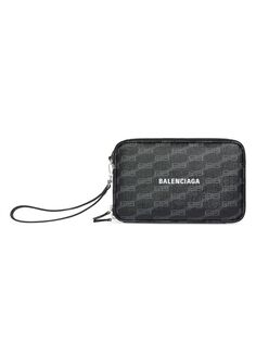 Фирменная сумка с ручкой Канвас с покрытием Monogram BB Balenciaga, черный