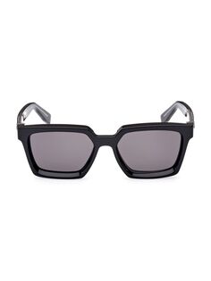 Квадратные солнцезащитные очки 54 мм ZEGNA, черный