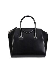Кожаная сумка Mini Antigona Givenchy, черный