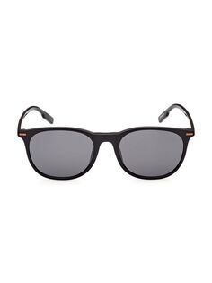 Круглые солнцезащитные очки 53 мм ZEGNA, черный