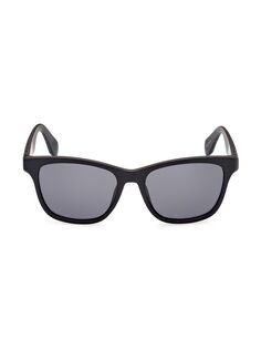 Инжектированные прямоугольные солнцезащитные очки 54 мм adidas, черный