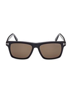 Квадратные солнцезащитные очки Buckley-02 56 мм Tom Ford, черный