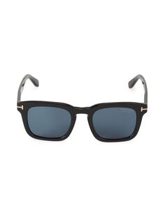 Квадратные солнцезащитные очки Dax 50 мм Tom Ford, черный