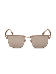 Квадратные солнцезащитные очки из ацетата 57 мм Tom Ford, золотой