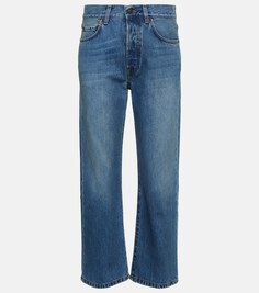 Прямые джинсы Lesley с высокой посадкой THE ROW, синий