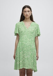 Летнее платье ICHI, бутылочно-зеленый
