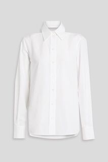 Рубашка из хлопкового поплина с вырезами HELMUT LANG, белый