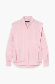 Рубашка Sotalki в полоску из поплина из шелка и купролида ISABEL MARANT, розовый
