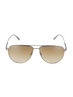 Солнцезащитные очки-авиаторы Disoriano 58MM Brunello Cucinelli &amp; Oliver Peoples, золотой