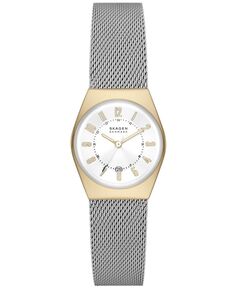 Женские часы Grenen Lille серебристого цвета из 50% переработанной нержавеющей стали с сеткой, 26 мм Skagen