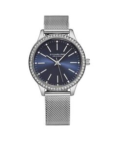 Женские часы Legacy, серебристая нержавеющая сталь, двухцветный циферблат, круглые часы 41 мм Stuhrling