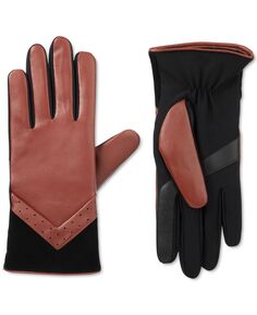 Кожаные перчатки Smarttouch на флисовой подкладке Sleekheat Isotoner Signature